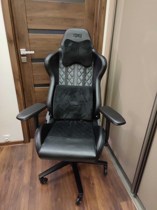 Fotel Biurowy Gamingowy YUMISU 2050 BLACK SKÓRA PU
