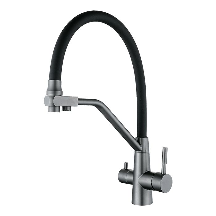 Смеситель для кухни под фильтр осмос WEZER графит.