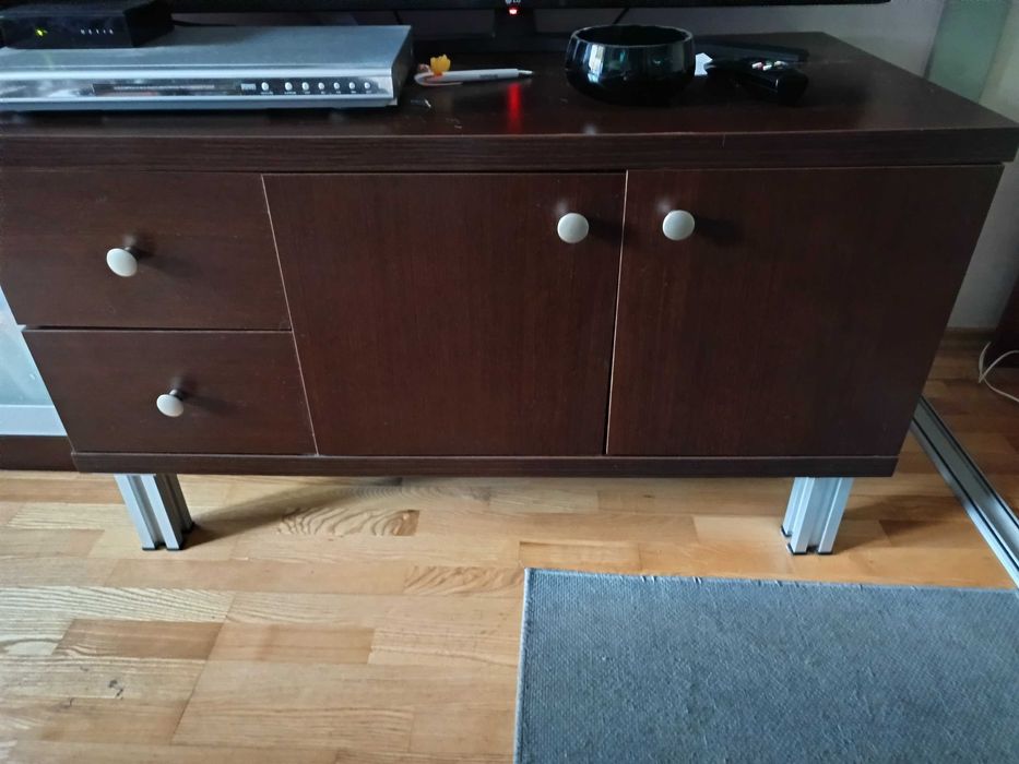 meble do pokoju ciemny brąz 4 elementy