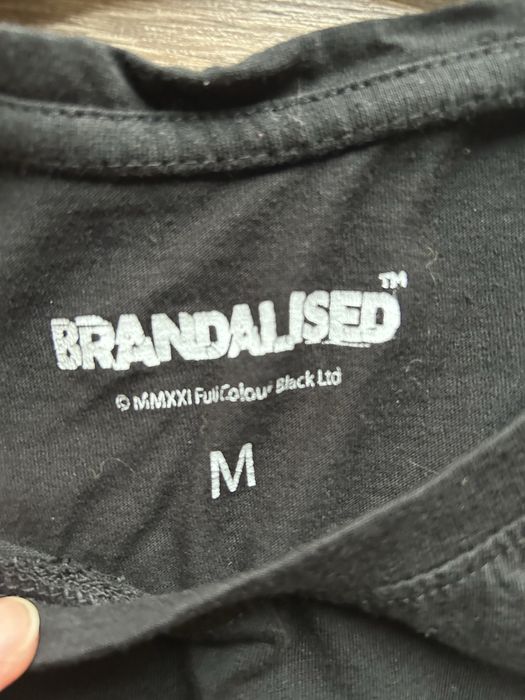 Czarna koszulka Brandalised Banksy balony – rozm. M