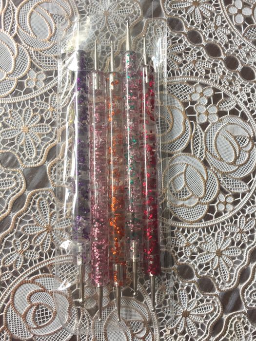 Pendzelki pióro do zdobień paznokci żeli