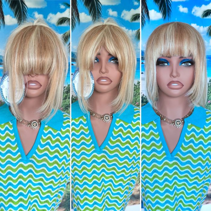 Натуральная накладная густая 3D чёлка славянские детские волосы