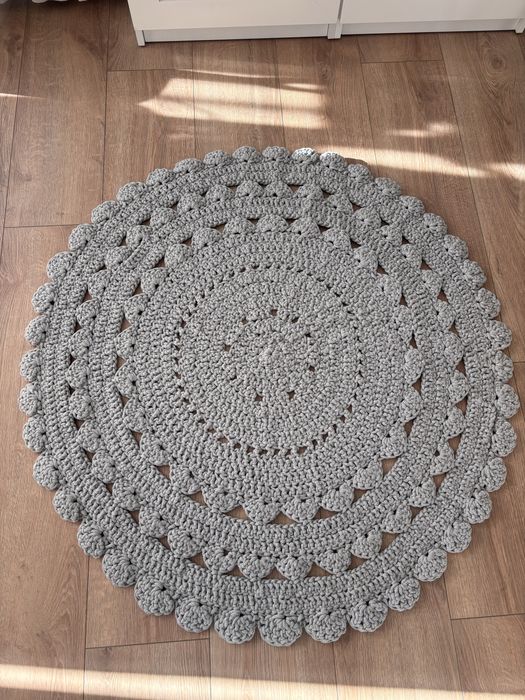 Handmade dywan + 4 podkladki na stół komplet
