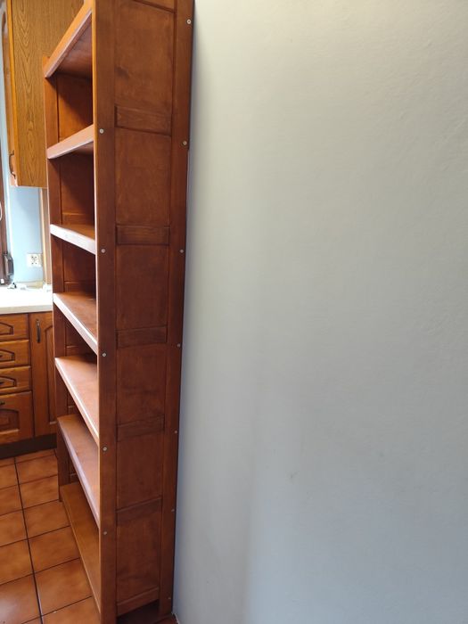 Regał na książki z drewna bukowego 194x80x25