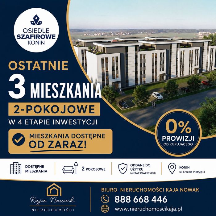 Ostatnie mieszkania | Osiedle Szafirowe | 46,7 m² | 0% prowizji