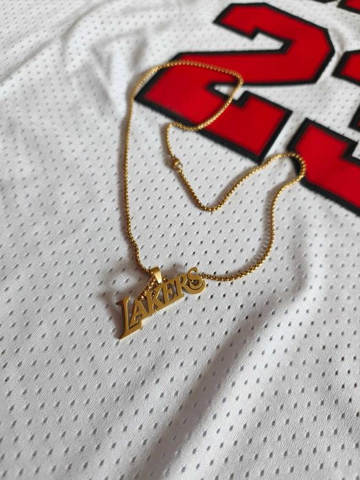 Los Angeles Lakers chain łańcuszek przywieszką złoty metalowy NBA lebron kobe
