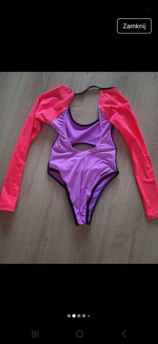 Stroj bikini na basen. Speedo neon kolory roz lycra plywanie neonowe