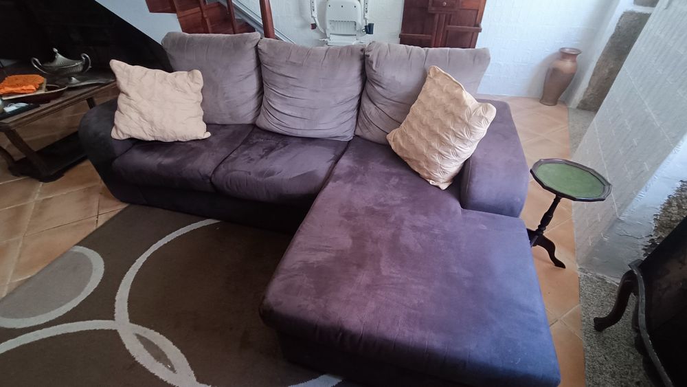 Sofá castanho 3 lugares