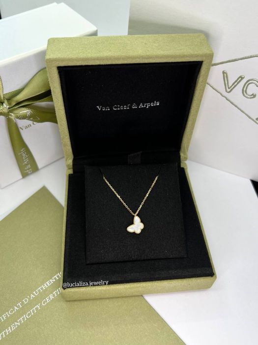 Золотое Колье  с перламутром Sweet Alhambra