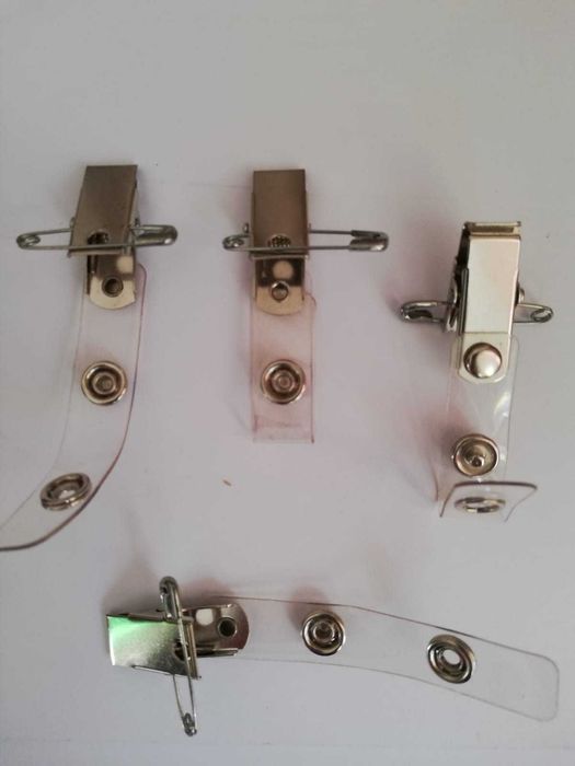 Zawieszka klips do identyfikatora z agrafką 50 sztuk