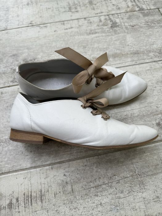 Buty skorzane Sergio Bardi biale 36