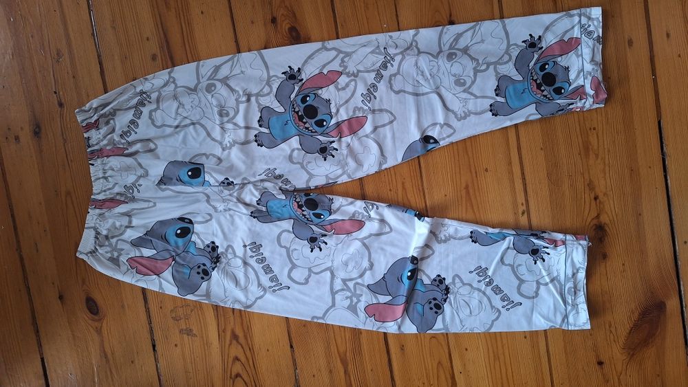 Spodnie stitch białe piżama