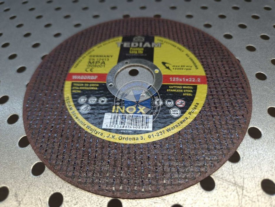 400sztuk tarcza do stali nierdzewnej 125x1,0mm tarcza inox 125mm