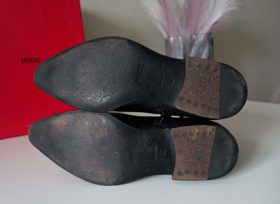 Hugo Boss męskie buty skóra bydlęca chelsea boots