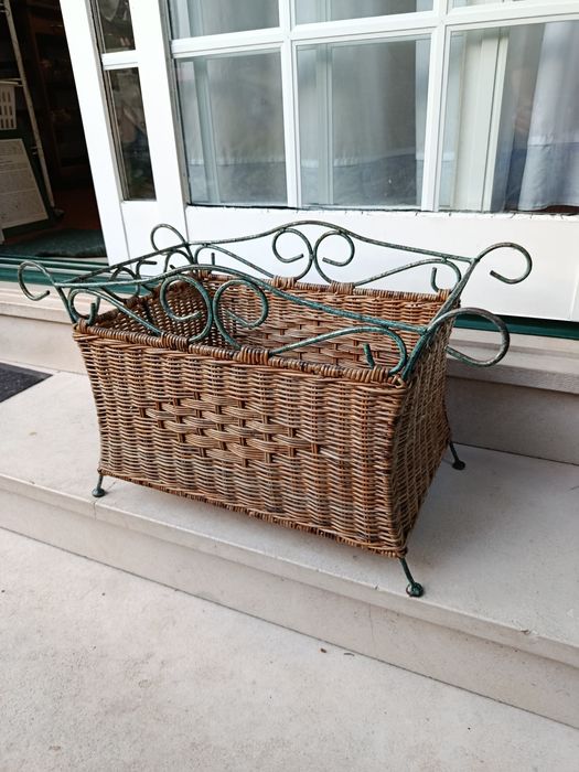 Cesto vintage vime e Cobre