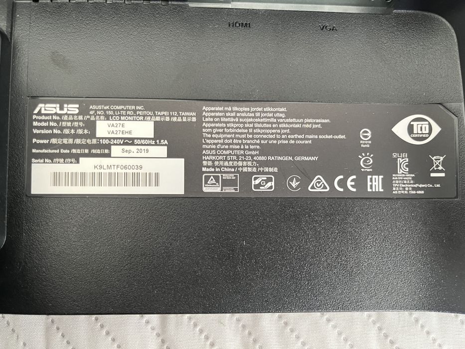 Asus VA27EHE 27 " IPS