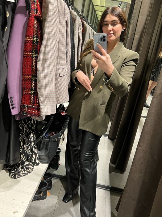 Піджак двобортний, жакет, блейзер ZARA