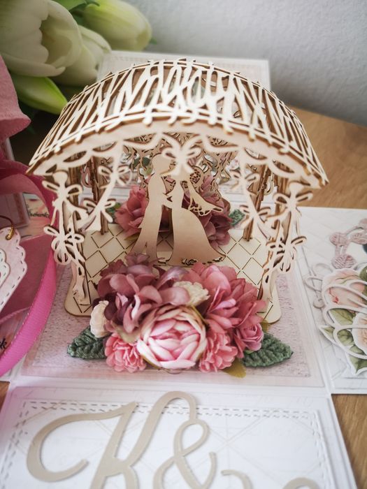 Exploding box, pudełko, kartka, pamiątka, ślub, boho, personalizowane