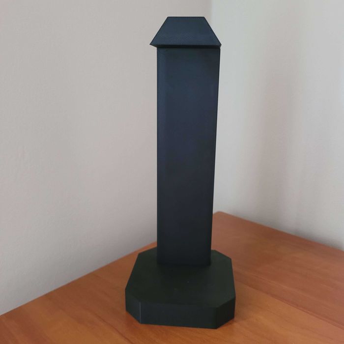 Stojak na słuchawki – druk 3D, czarny PLA matte.