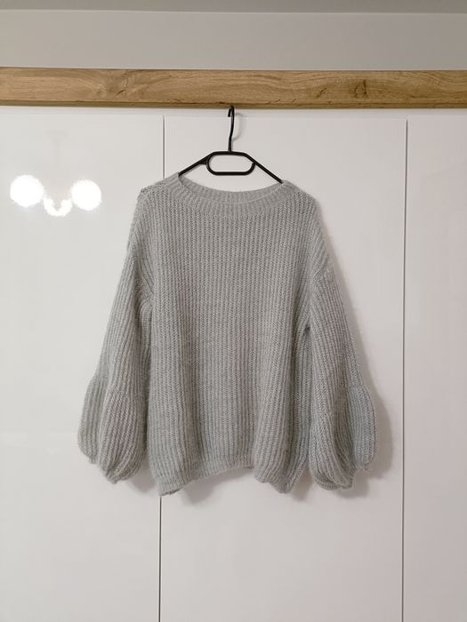 Sweter damski dzwonek akryl moher wełna