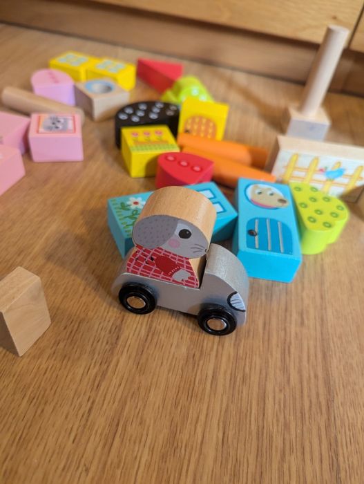 Blocos criativos madeira puzzle construção