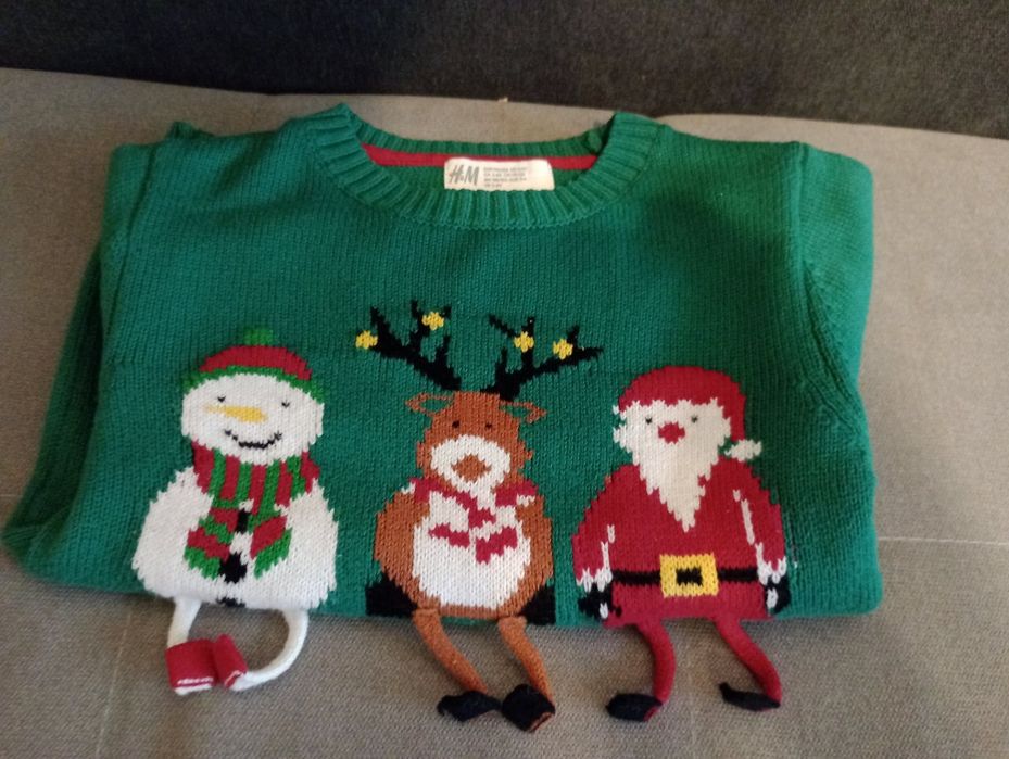 Sweter świąteczny h&M 98/104