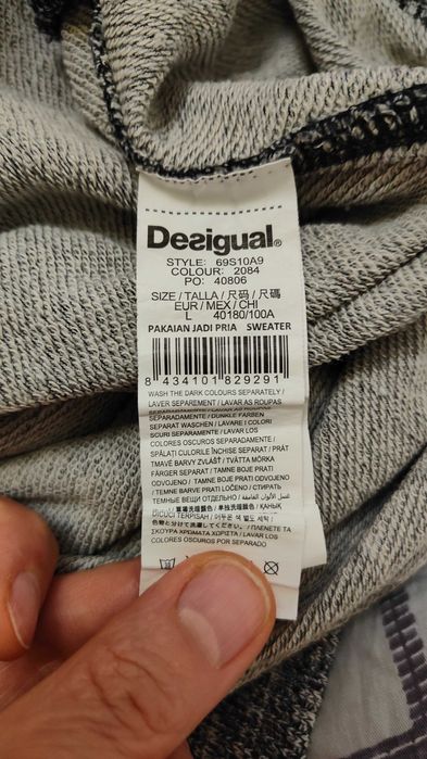 Wr) DESIGUAL oryginalna bluza kaptur Roz.L