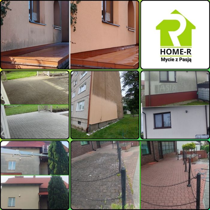 Czyszczenie, mycie elewacji, kostki, dachu itp. Wycena Gratis