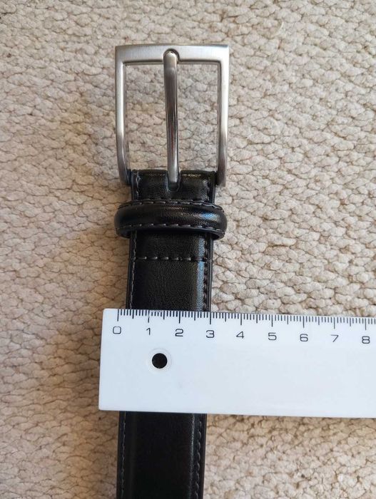 Cinto / Correia cabedal -- NOVO --- PRETO 110 cm