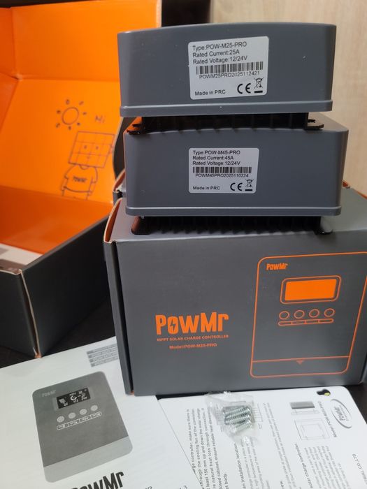 Контролер заряду RowMr POW-M25-PRO 12/24V MPPT в наявності 25A і 45A