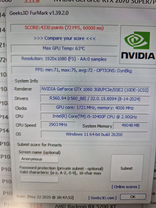 OC komp i5 10400f, MSI Bazooka b560m, GTX1060, DVD-R, BEZ RAMU