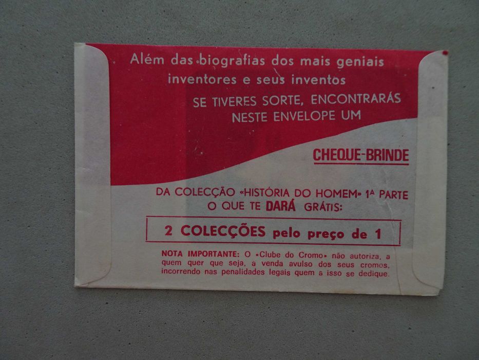 Carteira de cromos fechada Os grandes inventores