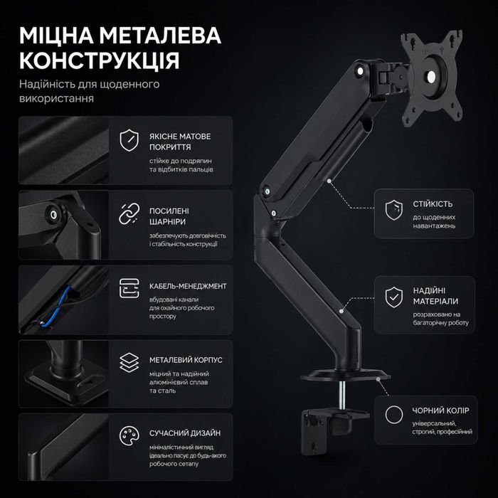 Настільне кріплення для монітора ITech MBSS-02F 17"-32"