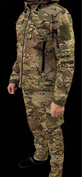 Тактический костюм военный Мультикам Пиксель Softshell Софт Шел Лучший