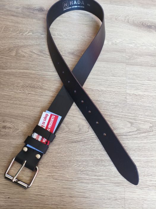 Wojskowy Pas Szeregowego Brąz Skóra Naturalna Farbowana Outlet 125