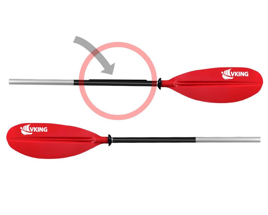 Wiosło kajakowe kajak składane dwuczęściowe 225/230 cm