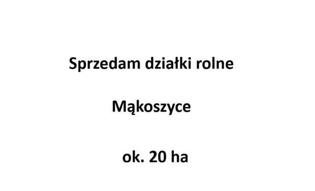Sprzedam działki rolne