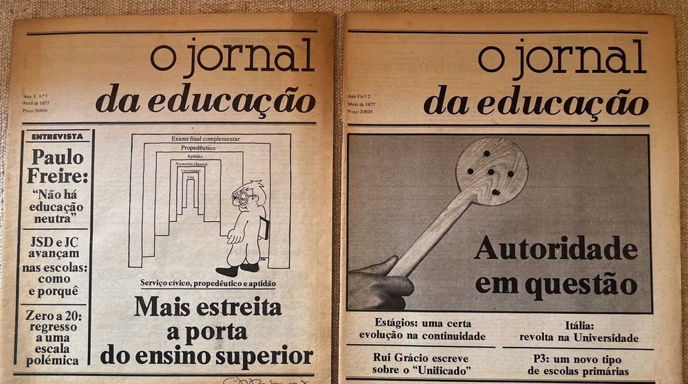 O Jornal da Educação – N.º 1 e N.º 2 – Afonso Praça – 1977 – 2 Volumes