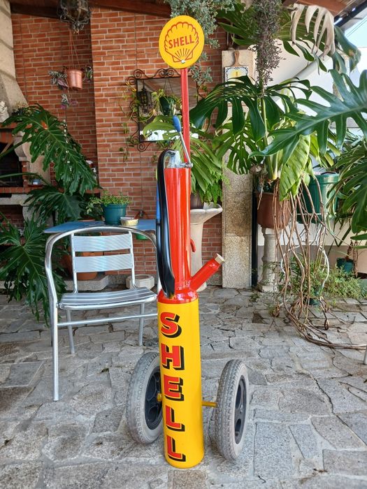 Bomba de gasolina shell ,decoração antiga