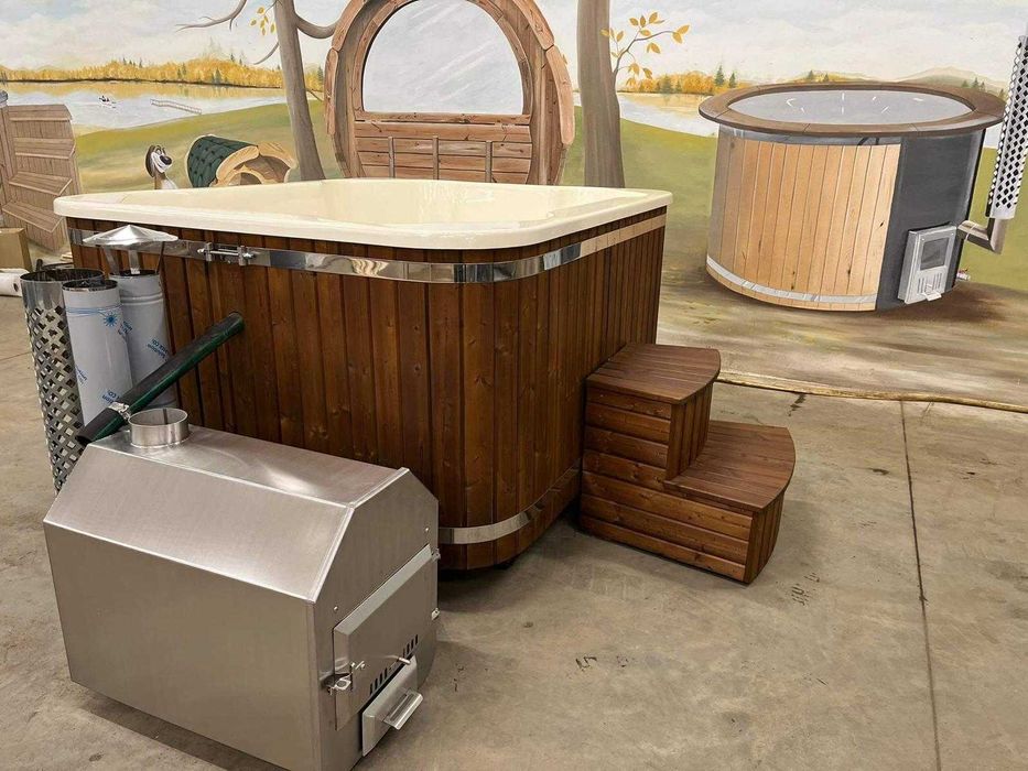 Beczka Kwadratowa 200x170 Balia Kąpielowa Bania Ogrodowa Basen