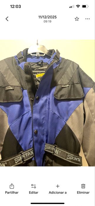 Casaco de mota com protecoes