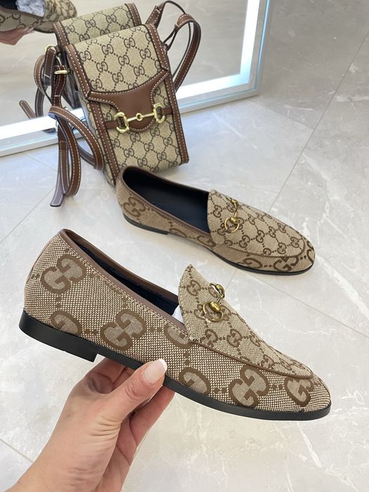 Mokasyny polbuty gucci 39 brazowe