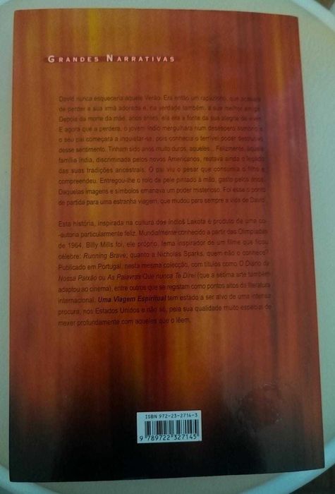 Livro "Uma viagem espiritual" - Billy Mills e Nicholas Sparks