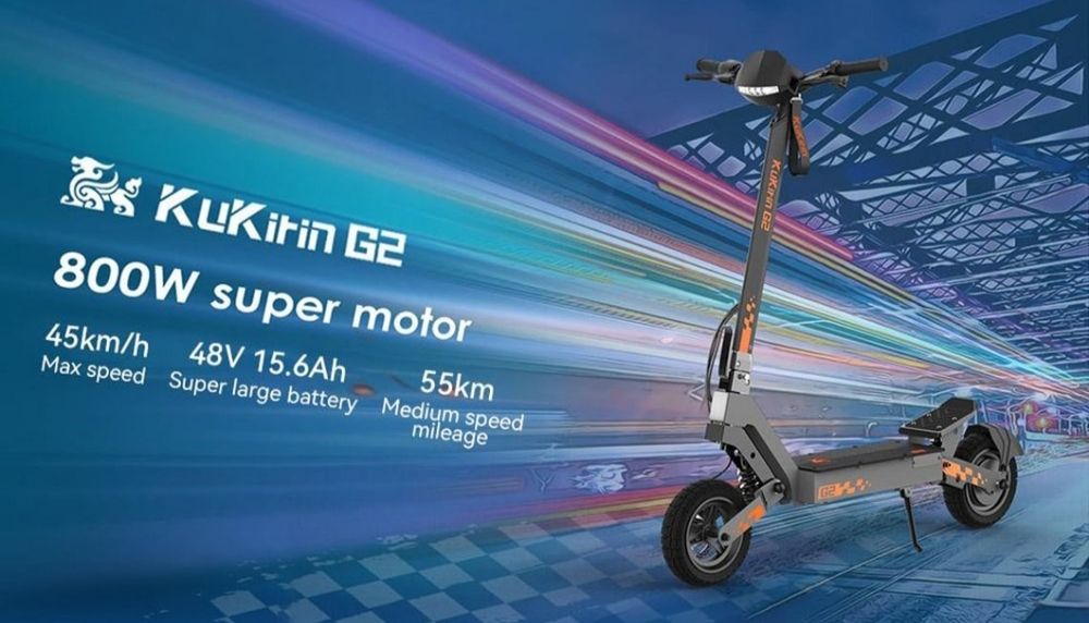 Trotinetes Eletricas KUKIRIN G2 Rebatível 800W 48V 15Ah 45Km/H Velocid
