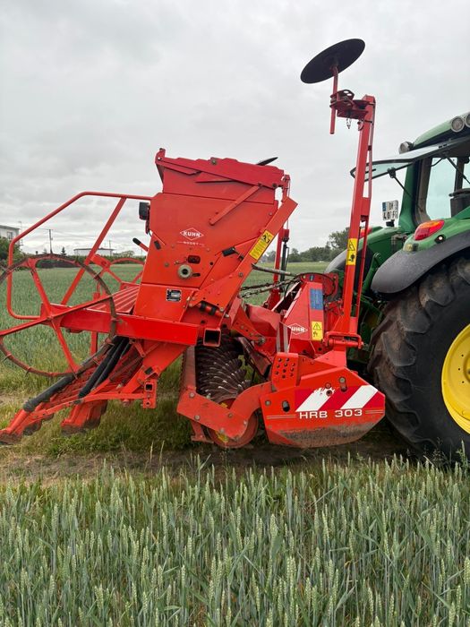 Zestaw uprawowo siewny kuhn 3m brone hrb 303 , integra
