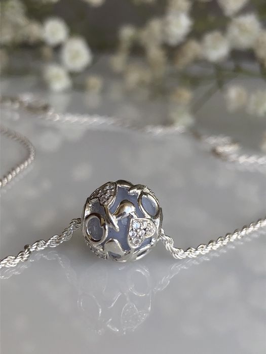 Цепочка Thomas Sabo з бусиною, аквамарин,  талісман для мами