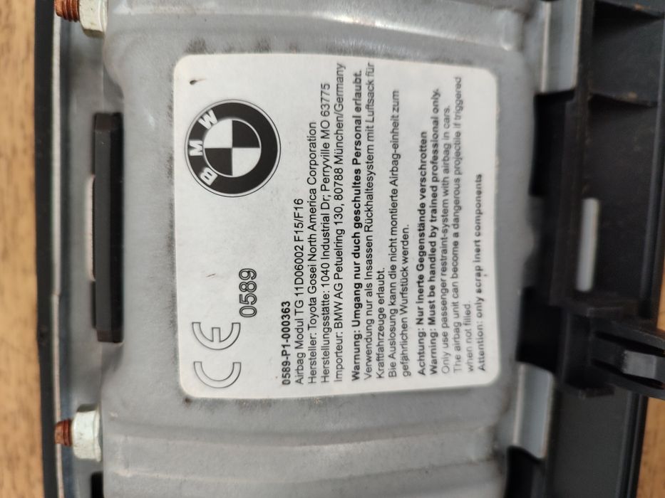 Подушка Колен Колін BMW X5 F15 Аербег Airbeg в колени  БМВ Х5 Ф15 Шрот