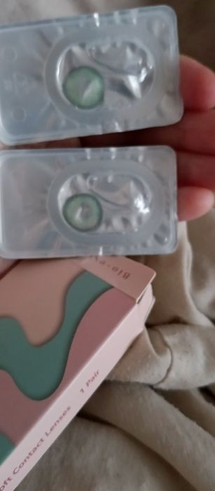 Лінзи контактні, -1,5 зелені, від Bio-essence, міопія, близорукість