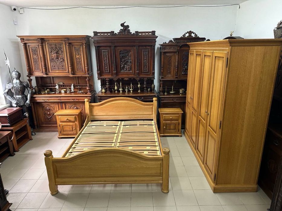 Спальний гарнітур шафа дерево шкаф 3508 ліжко дубове 3509 тумба 3510