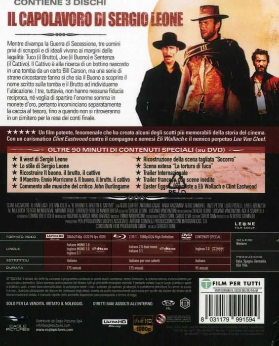 Good, Bad, Ugly Dobry, Zły i Brzydki 4K ult +Blu Ray wer.ENG